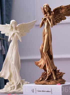 高档式女神欧物柜雕塑天使小摆件创意家居人客厅装饰品电视酒柜艺