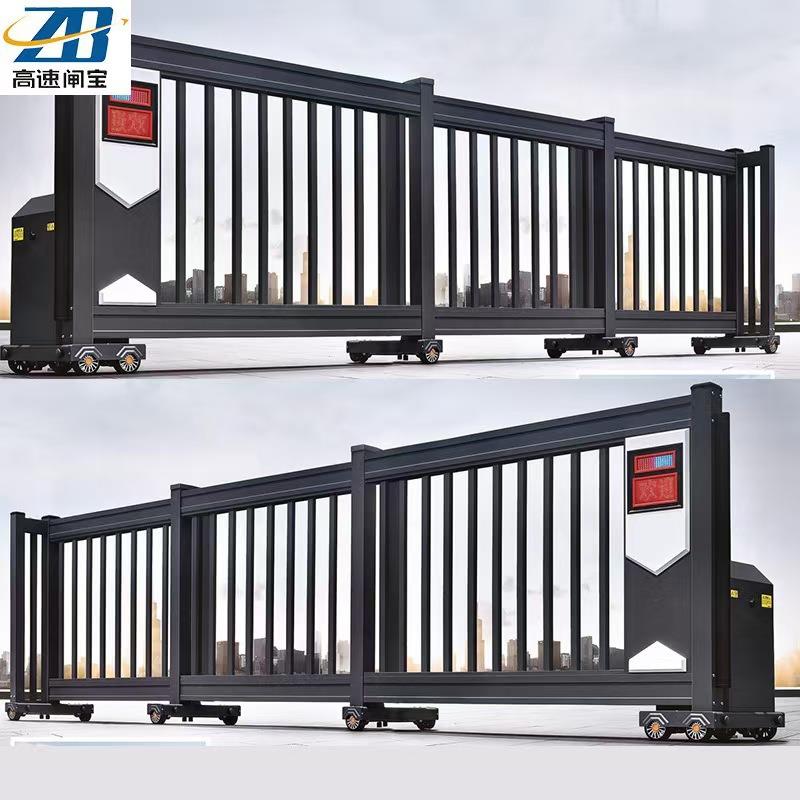 动大智能分段平移门段滑门合金直线门庭院CJC工厂房无轨铝伸缩门