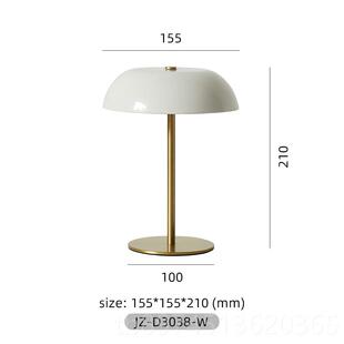 正品芥子家居北夜欧桌面充小电灯法式床头灯复古卧室金中古属红色