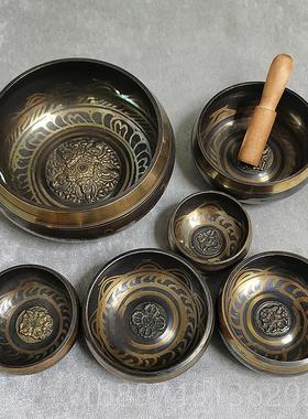 正品尼尔正铜品手工纯响佛音泊碗颂转经碗瑜伽钵钵摆件铜罄音疗静