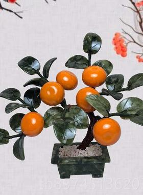 正品客厅橘创意关招电视柜酒柜玄装饰品摆件家居饰品桌面财玉石桔