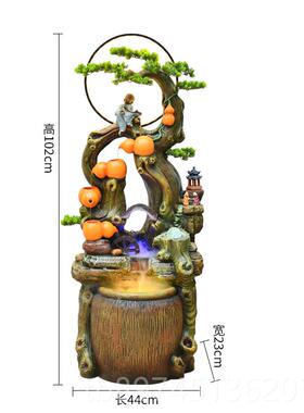 正品客厅流水摆件招财禅山喷泉意景观室落内地玄假关家居装饰水景