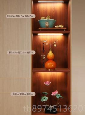 正品新中式葫芦摆客厅招财福禄高端金属物珐琅彩家居好迁新家件乔