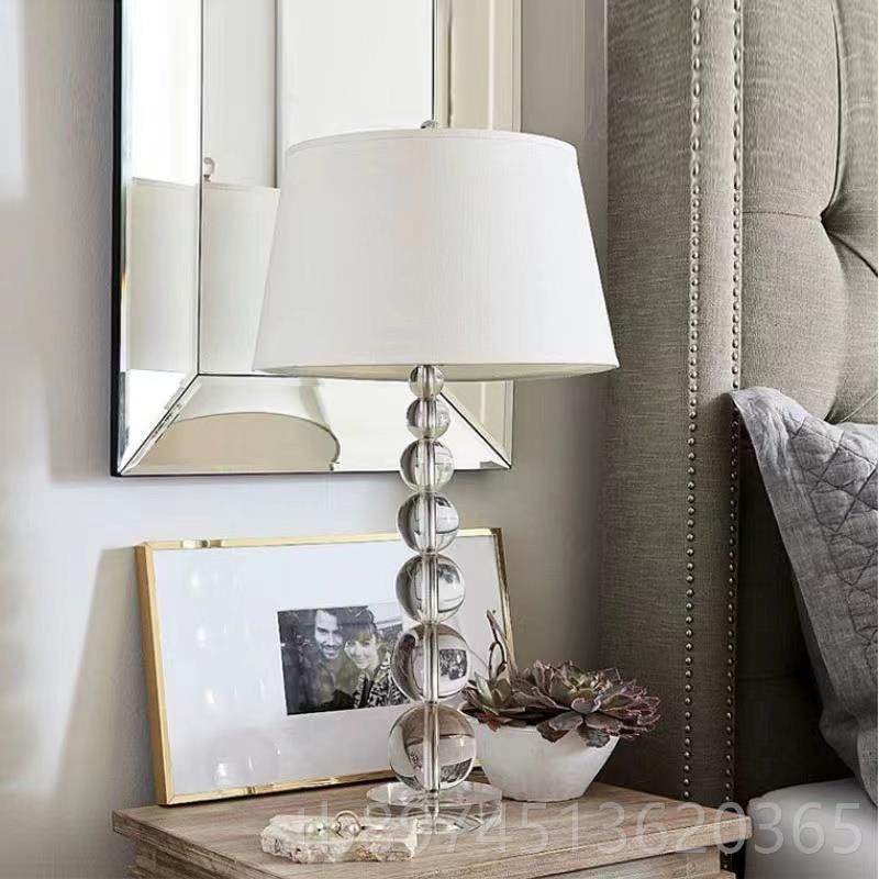 正品美式台乡村高档奢K9华水晶圆球台灯现欧式代创意卧室灯床头灯,家装灯饰光源,装饰台灯,淘宝优惠券,粉丝福利购,淘宝优惠卷