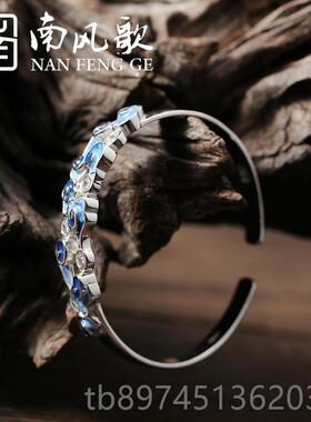 正品南风歌原《鲛人泪》 手镯原话创9s25纯银文艺气质创个性童故