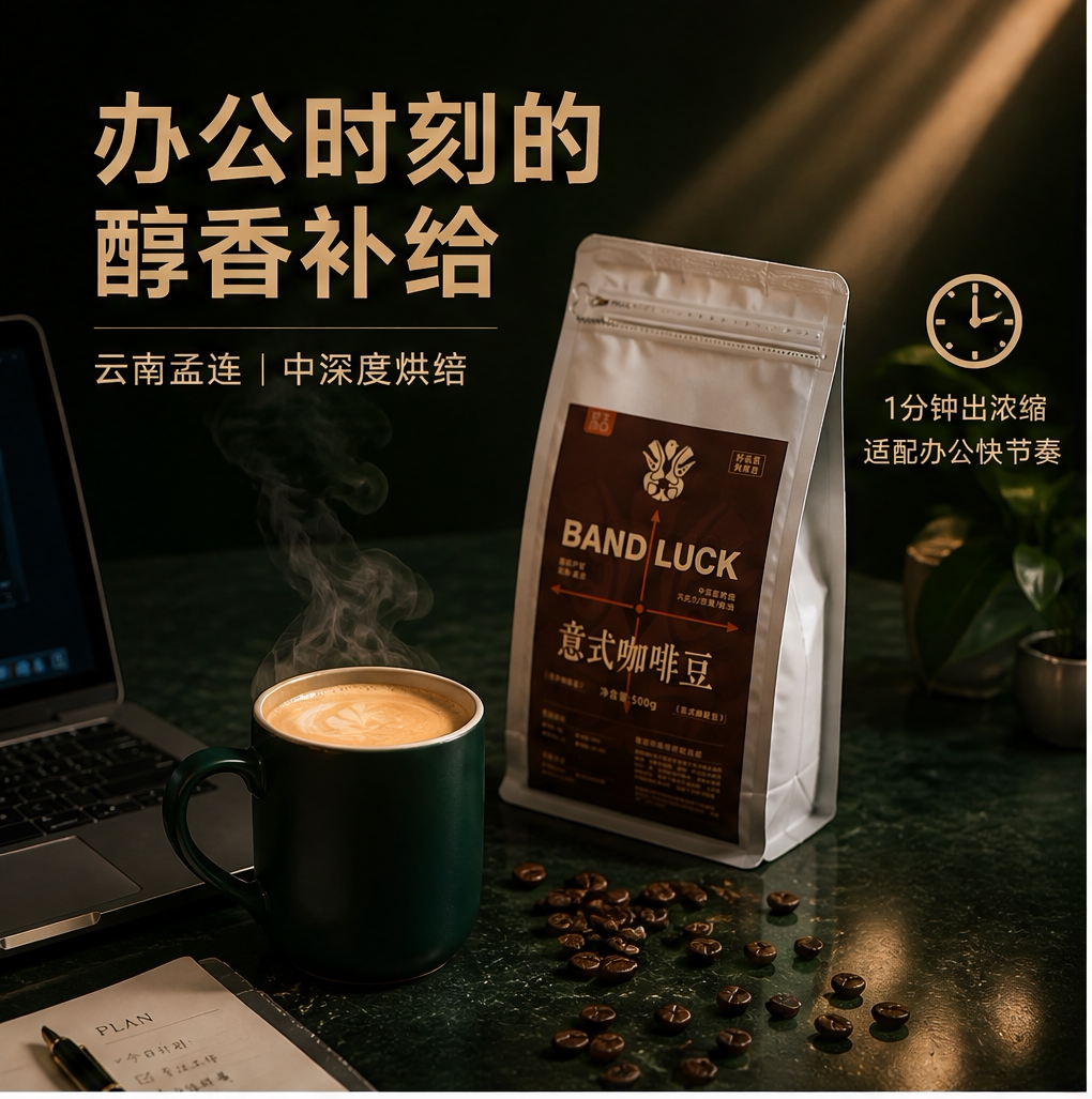 帮吉云南拼配咖啡豆拉花专用