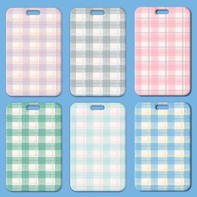 卡通学生滑盖卡套饭卡公交卡田格身份证件保护套门禁卡校园厂牌挂脖卡套高颜值ins伸缩