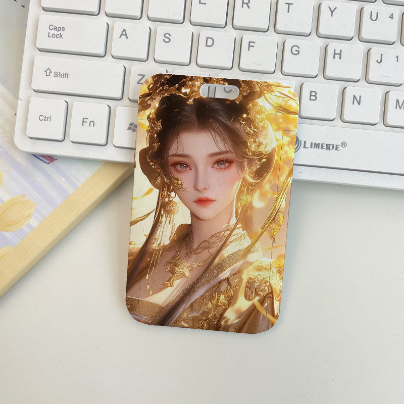 唯美古风少女卡套学生校园卡饭卡公交卡门禁地铁卡带挂绳工作牌套