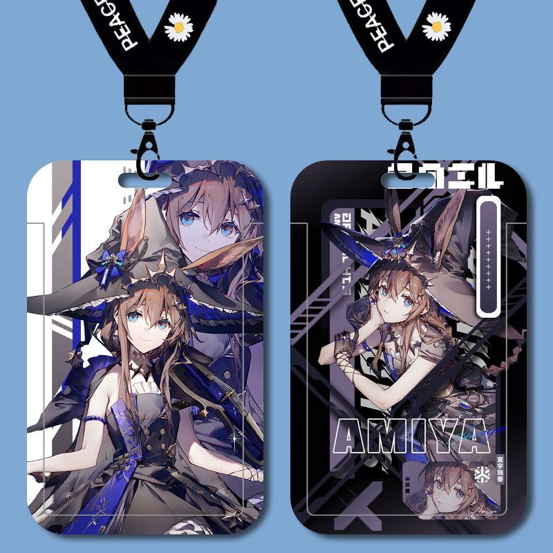 明日方舟阿米娅寰宇独奏卡套学生校牌校园卡工作证件保护套公交卡水卡带挂绳钥匙扣保护套厂牌套校牌定制