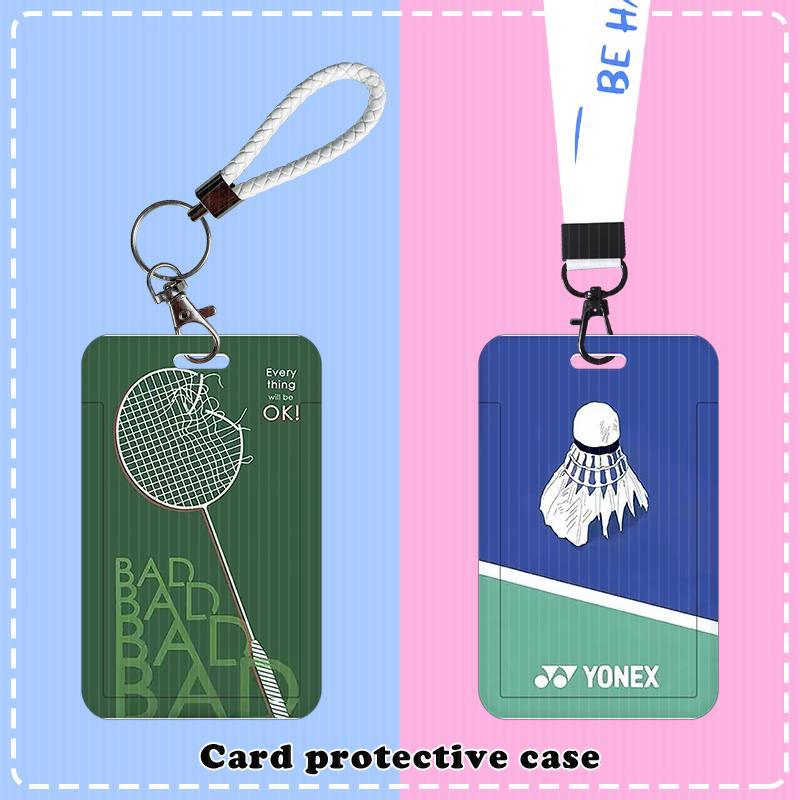 羽毛球可爱学生滑盖卡套饭卡公交身份证件保护套校园卡套可定制