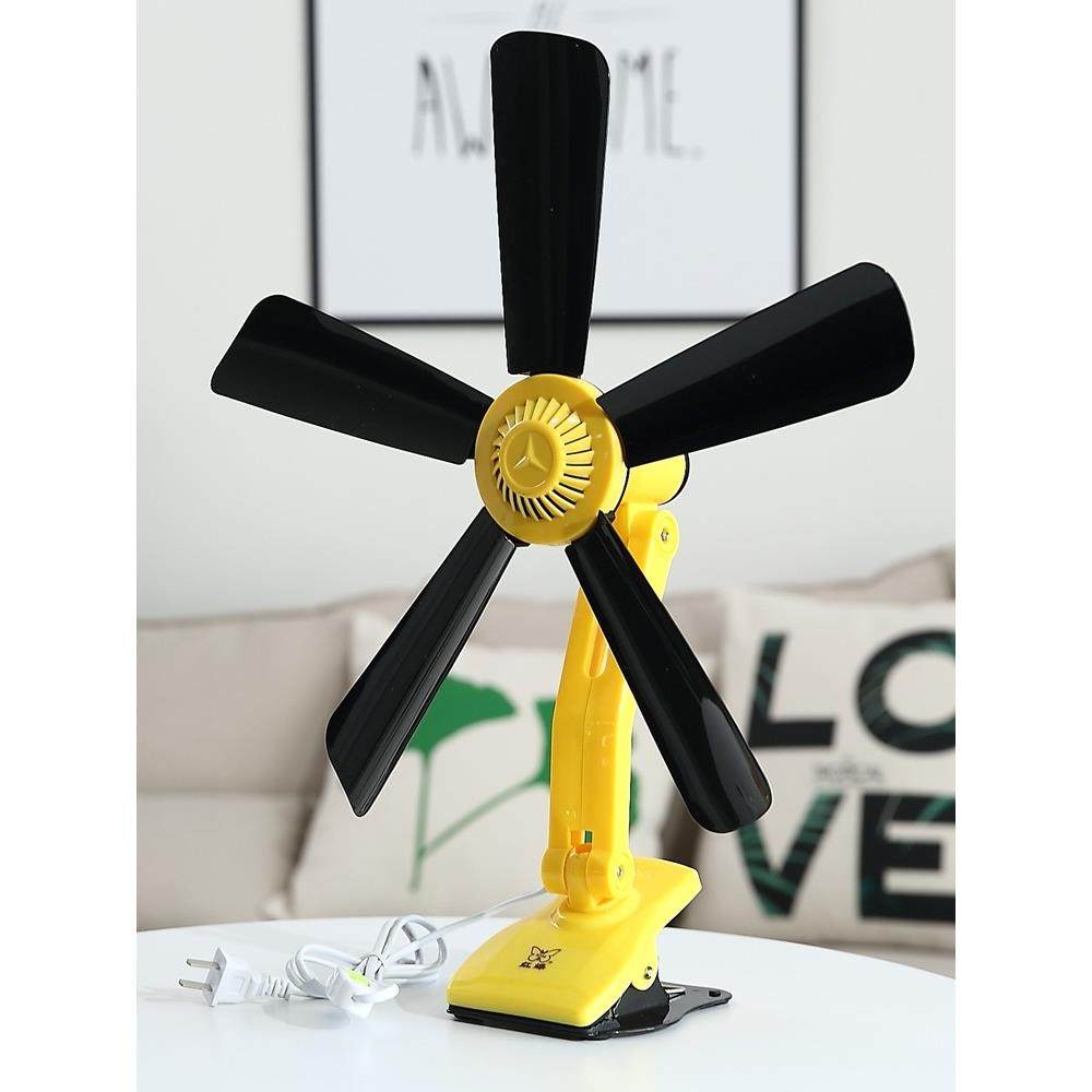 床头电风扇强风床上夹电扇夹扇挂墙壁小宿舍台式办公室台扇夹式