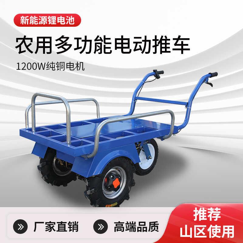 电动手推三轮车农用爬山双轮搬运果园新款鸡公车锂电池厂家价