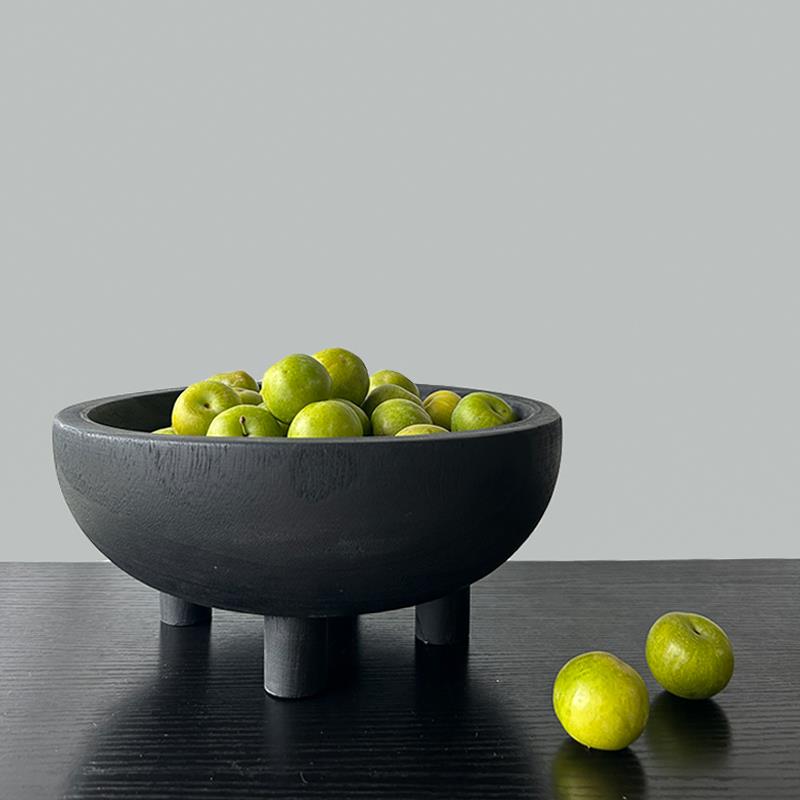 侘寂风客厅茶几木盘家用装饰摆件木质托盘收纳盘民宿实木高档果盘