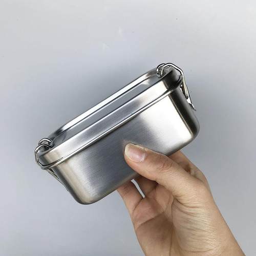 出口食品级304不锈钢保鲜盒密封储物盒酱料盒子调味盒防漏小号