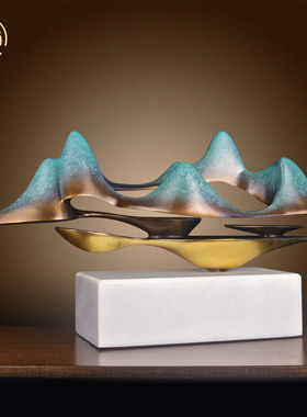 全铜假山摆件新中式家居装饰品