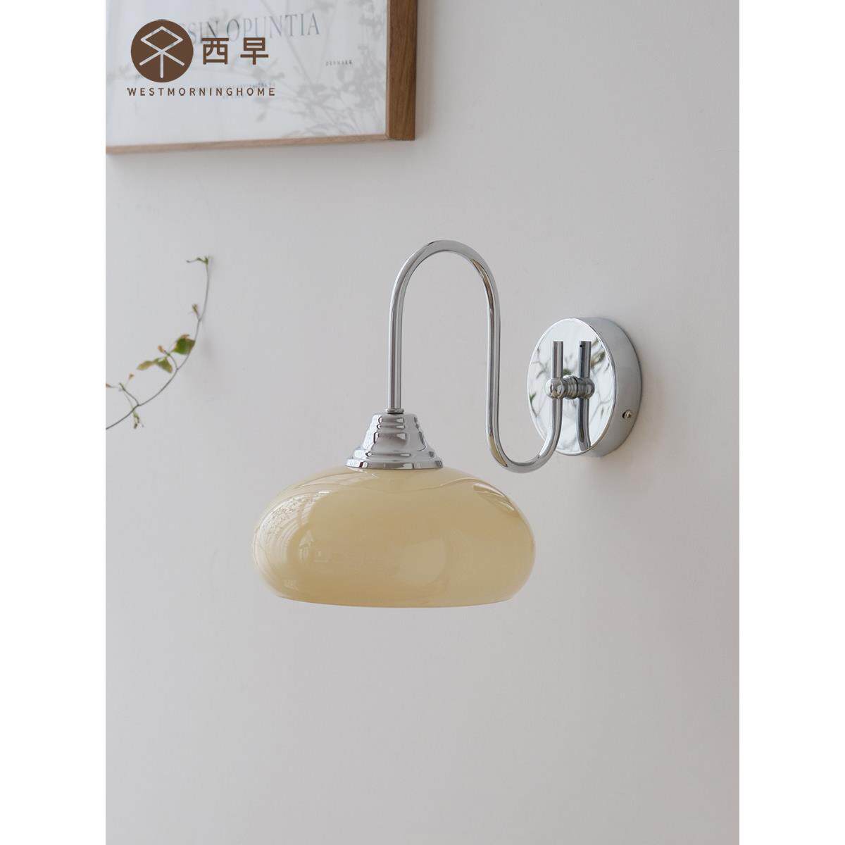 西早 artdeco中古极简新款全铜壁灯 法式走廊玄关卧室床头灯具