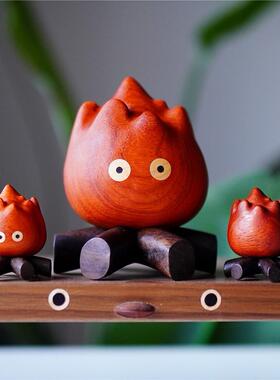 Joe/大火一把火苗创意可爱创意火火加大桌面火堆实木车载创意礼物