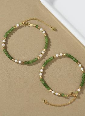 云上叙DS00324-S925银和田玉手链-多样性发其一-4mm（甄选）