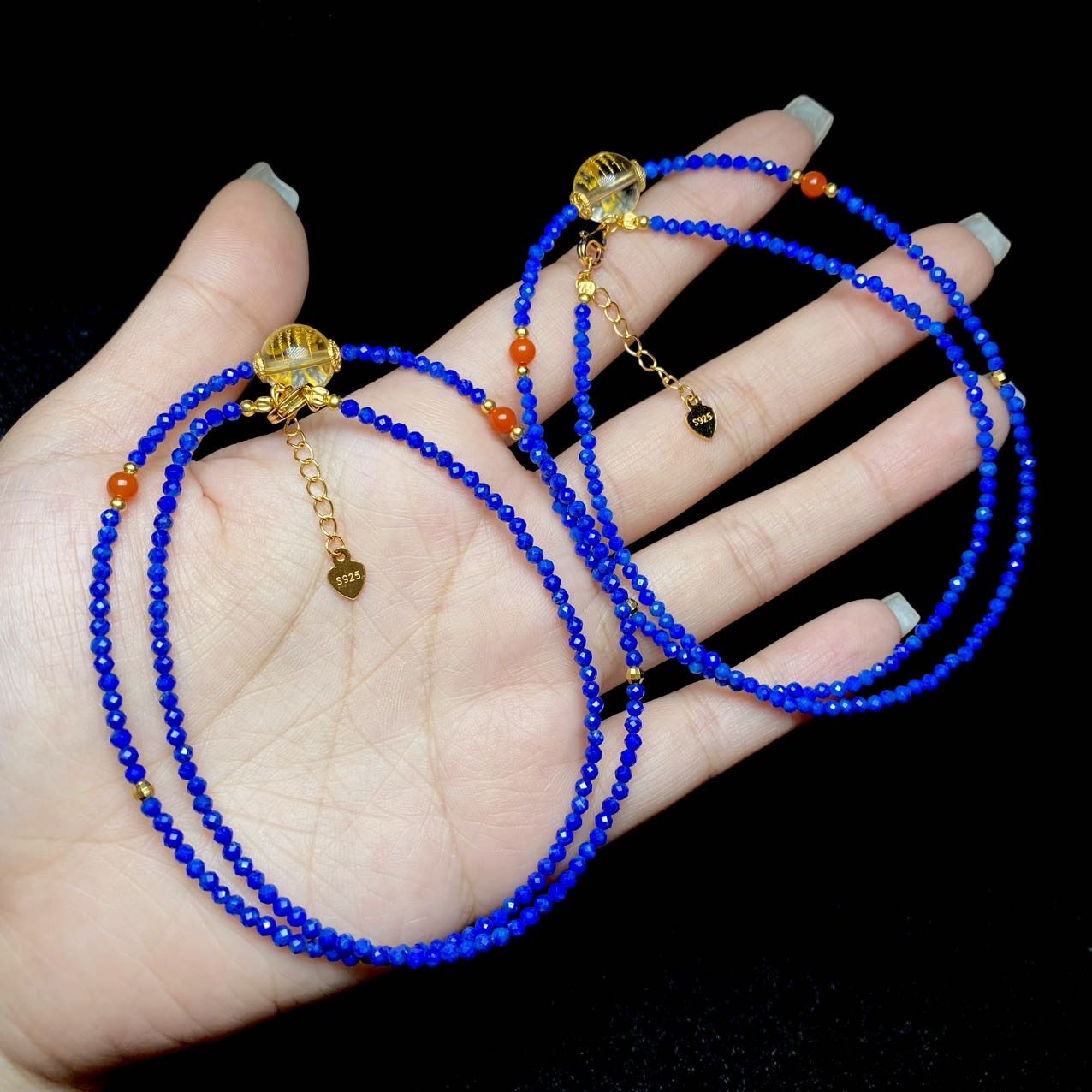 云上叙7 DS01299-青金石DIY项链-多样性发其一-2mm（甄选）,饰品/流行首饰/时尚饰品新,颈饰,淘宝优惠券,粉丝福利购,淘宝优惠卷