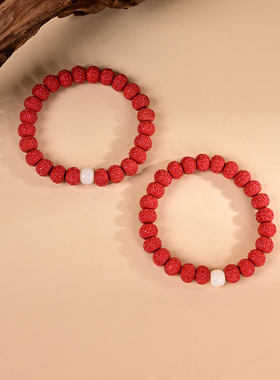 云上叙17 DS75786 朱砂回纹珠手串-多样性发一件-9*6mm（甄选）