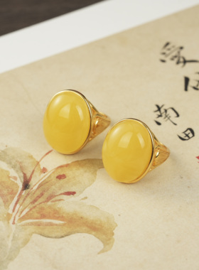 云上叙15 DS09691 蜜蜡戒指—多样性发一件-20x15mm（甄选）