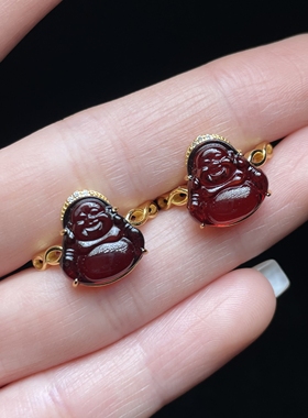 云上叙14 DS36243 血珀佛公戒指- 多样性发一件-11x11mm（甄选）