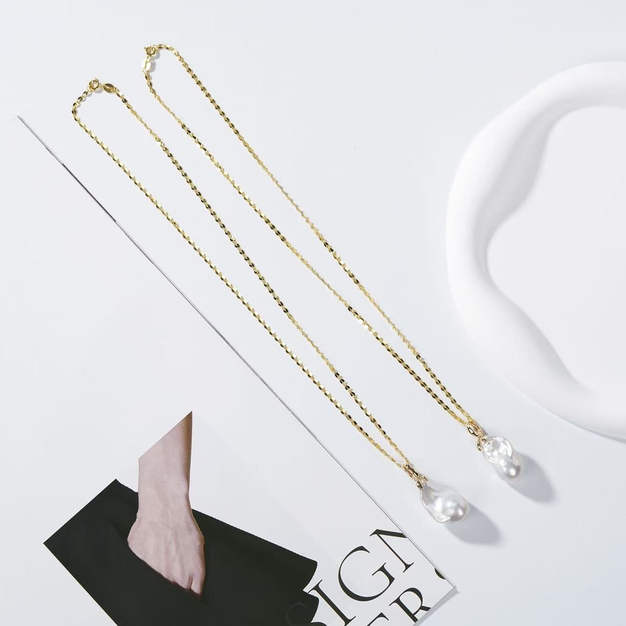 云上叙淡水珍珠吊坠-多样性发其一-随形-V36316-E（商城）