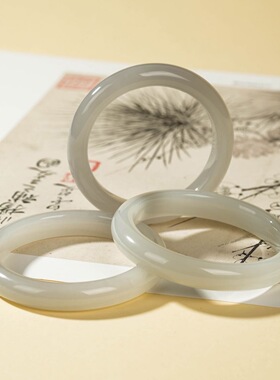 云上叙30 DS42618 和田玉手镯-多样性发一件-11×7mm（甄选）