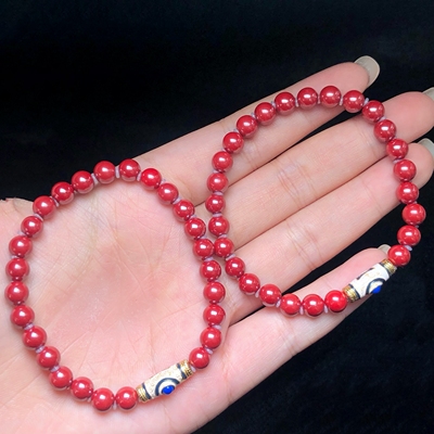 云上叙5 DS33108-朱砂DIY单圈手串-多样性发其一-6mm（甄选）