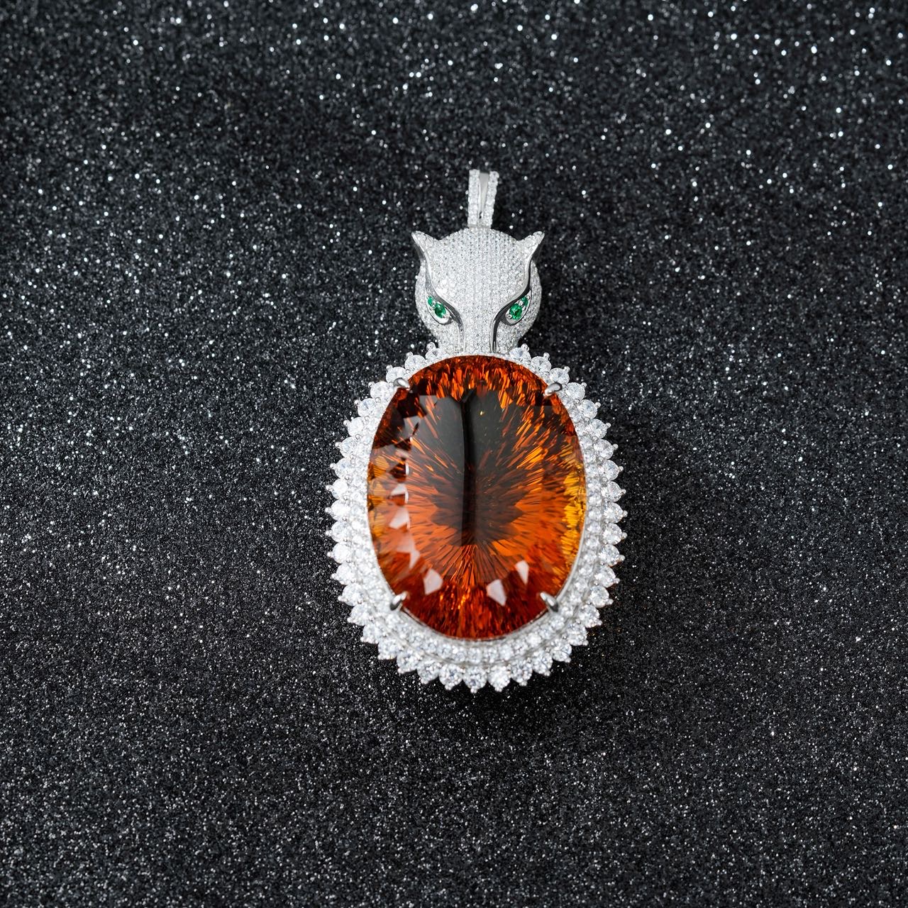 天然黄水晶吊坠暴力黄项坠