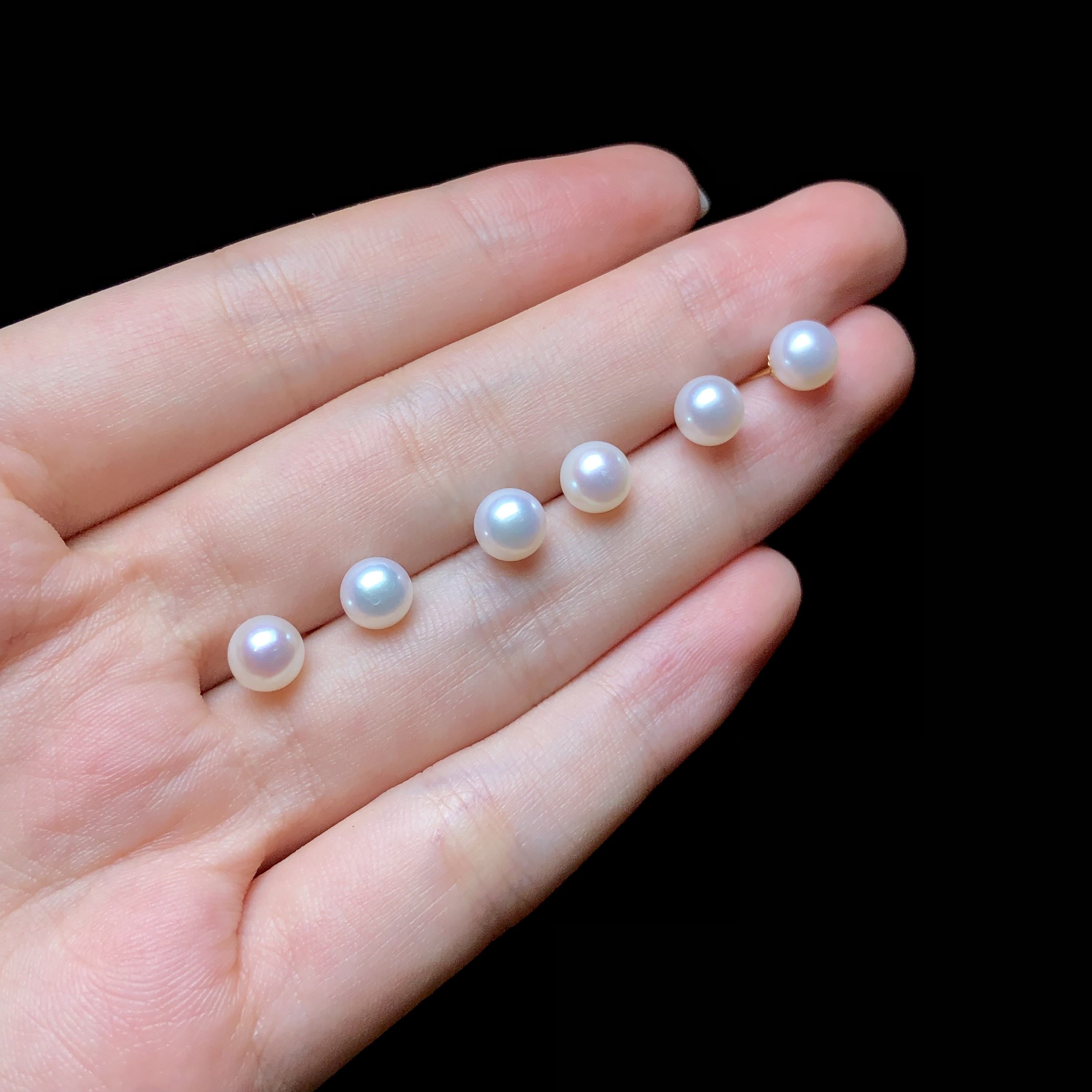 云上叙21 DS98715-18K金淡水珍珠耳钉-多样性发一件-6mm（甄选）,珠宝/钻石/翡翠,耳饰,淘宝优惠券,粉丝福利购,淘宝优惠卷