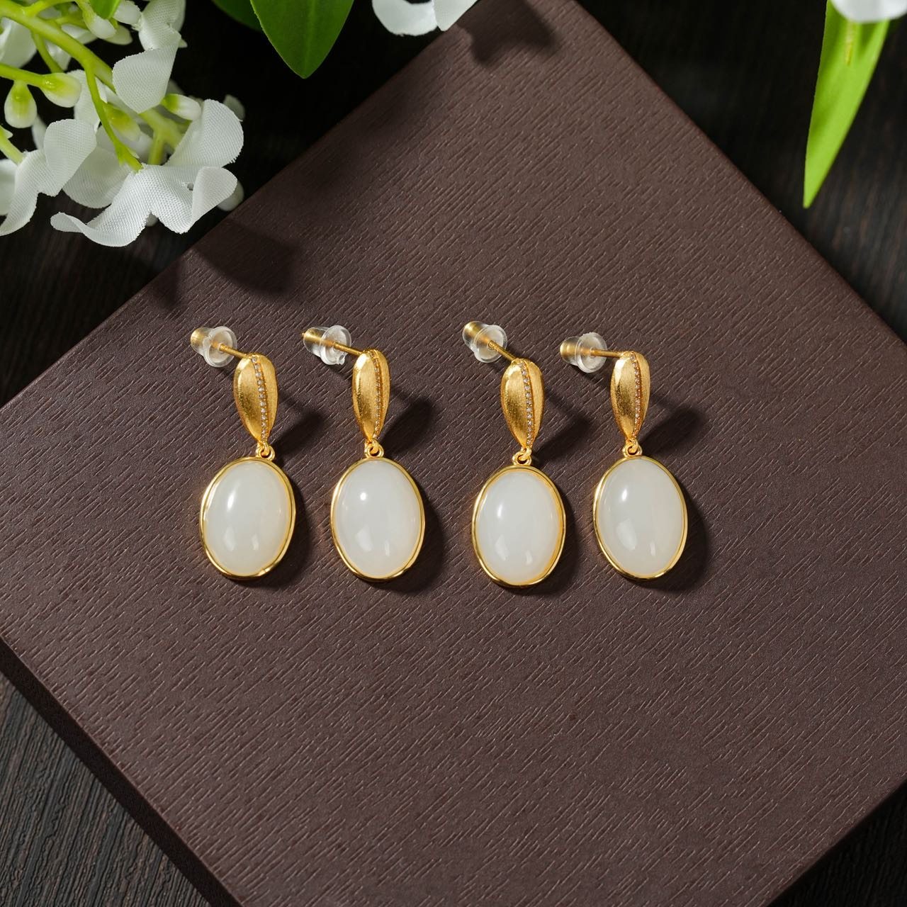 云上叙30 DS14010 和田玉耳钉-多样性发一件-13*9mm （甄选）,珠宝/钻石/翡翠,耳饰,淘宝优惠券,粉丝福利购,淘宝优惠卷