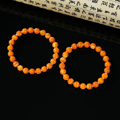 云上叙13  DS90632-蜜蜡单圈手串-多样性发其一-7.5mm (甄选）