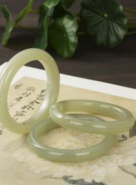 云上叙14 DS29333 和田玉手镯-多样性发其一-11*9mm（甄选）