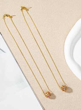 【云上叙】S925银镶红宝石吊坠多样性发一V53514-E（商城）含配绳