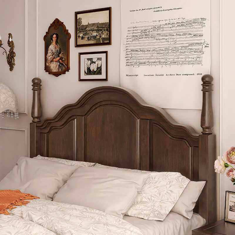 7T简美风乡村美式实木床现代简约复古法式床双人床轻奢婚床卧室家,住宅家具,床架/床板,淘宝优惠券,粉丝福利购,淘宝优惠卷