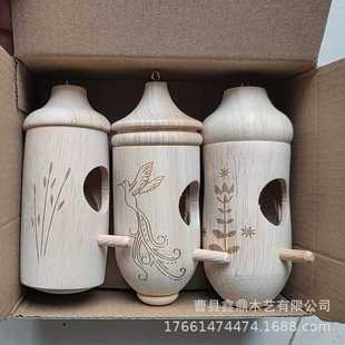 爆款鸟窝悬挂式迷你装饰蜂鸟屋 户外花园庭院木制挂饰工艺品