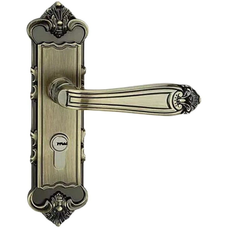 欧式复古房门锁 家用通用型卧室木门锁室内静音执手实木门锁换锁