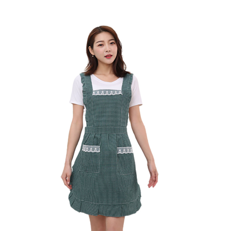 防水围裙女棉布家用厨房做饭防油罩衣韩版日式时尚餐厅工作服