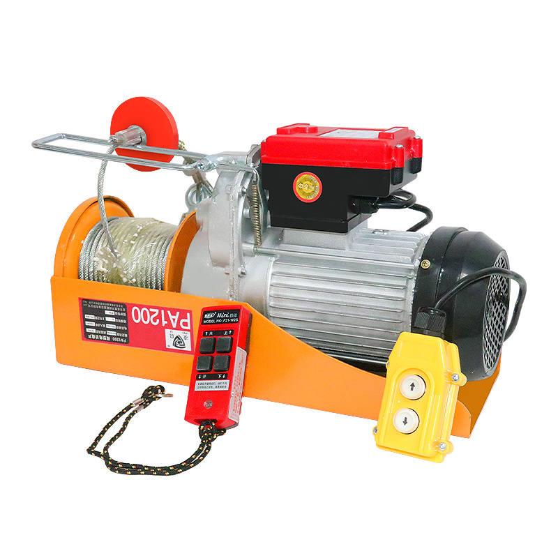 速发电动吊车220v无线遥控小型家用吊机1吨建筑装修上料提升机卷