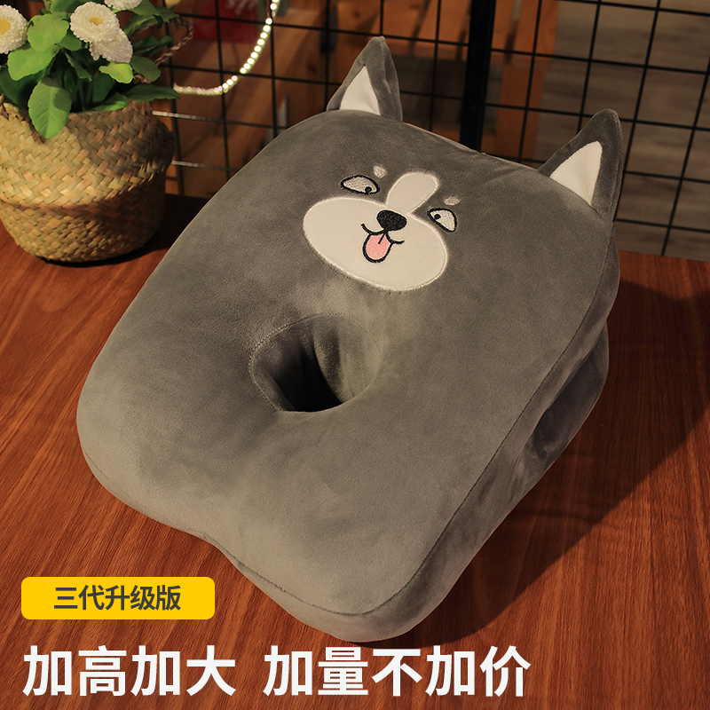 抱枕趴睡枕两用加厚汽车载办公室小学生午睡枕头靠枕靠垫空调毯