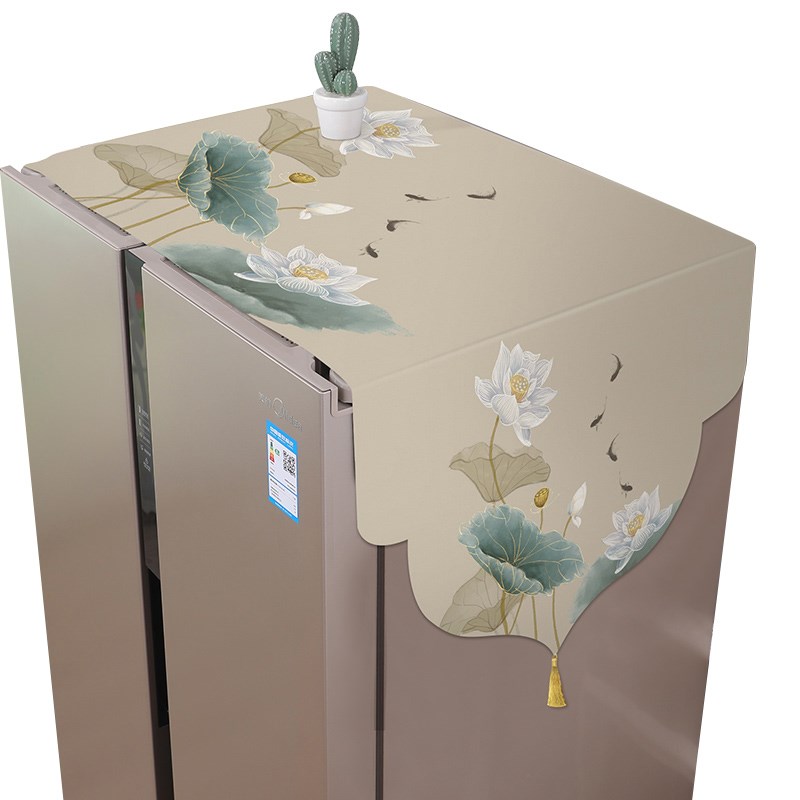 双开门冰箱盖布防尘布单开门冰箱保护罩盖巾滚筒洗衣机罩顶布盖巾