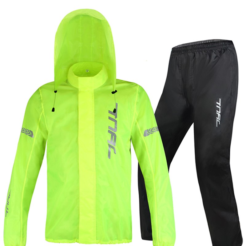 TNAC拓驰摩托车雨衣套装分体防水透气反光轻薄成年骑行雨披雨裤男