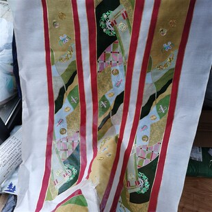 真丝手工绣花布片 仙鹤龟纹DIY苏绣 精美图丝绸纱底布蚕丝线绣