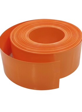 橙色PVC电池PVC热缩套管封装绝缘收缩膜外皮压扁宽25/30 65mm桔色