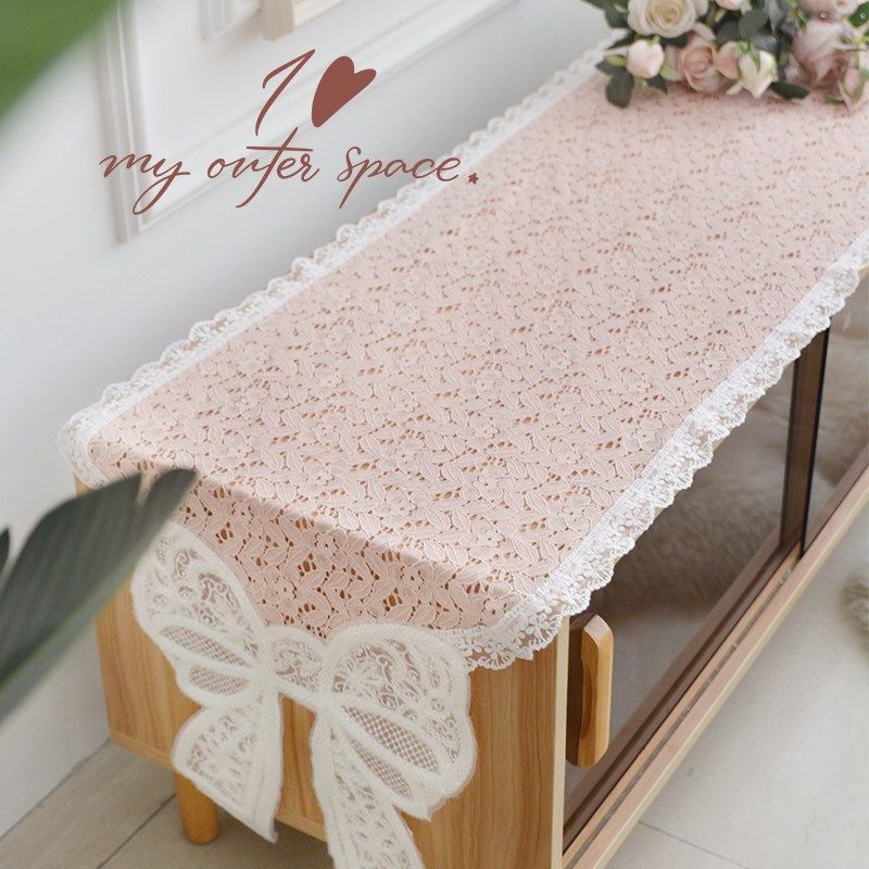 法式电视柜桌布轻奢高级感茶几盖巾蕾丝橱柜斗柜盖布防尘装饰布艺