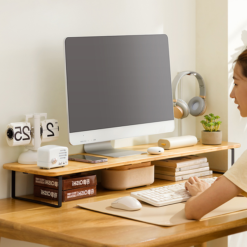 电脑增高架桌面显示器擡高支架笔记本底座办公室显示屏置物架