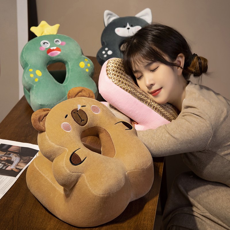 夏季凉席午睡枕趴睡枕透气小学生教室睡觉枕头女生办公室午休神器