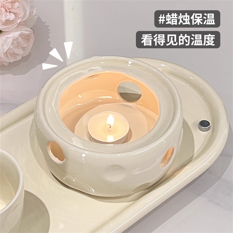 高颜值花茶壶蜡烛加热煮茶壶水果泡茶壶套装耐高温玻璃茶壶套装