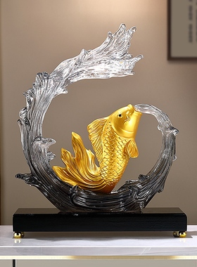 风生水起锦鲤招财葫芦桌面摆件入户玄关客厅酒柜装饰品乔迁礼品